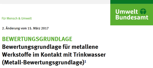 Titelbild zum News-Artikel: UBA Liste für Metalle ist verbindlich