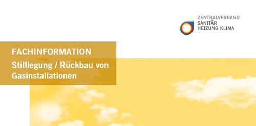 Titelbild zum News-Artikel: Fachinformation "Stilllegung / Rückbau von Gasinstallationen"