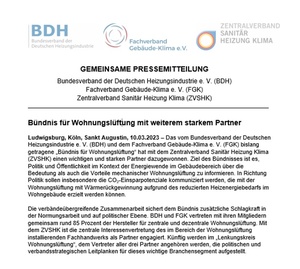 Bündnis für Wohnungslüftung mit weiterem starkem Partner