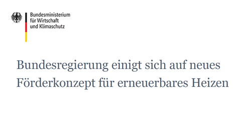 Titelbild zum News-Artikel: Bundesregierung einigt sich auf neues Förderkonzept für erneuerbares Heizen
