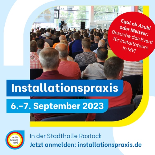 Titelbild zum News-Artikel: Installationspraxis 2023: Der Flyer zur Veranstaltung ist da!