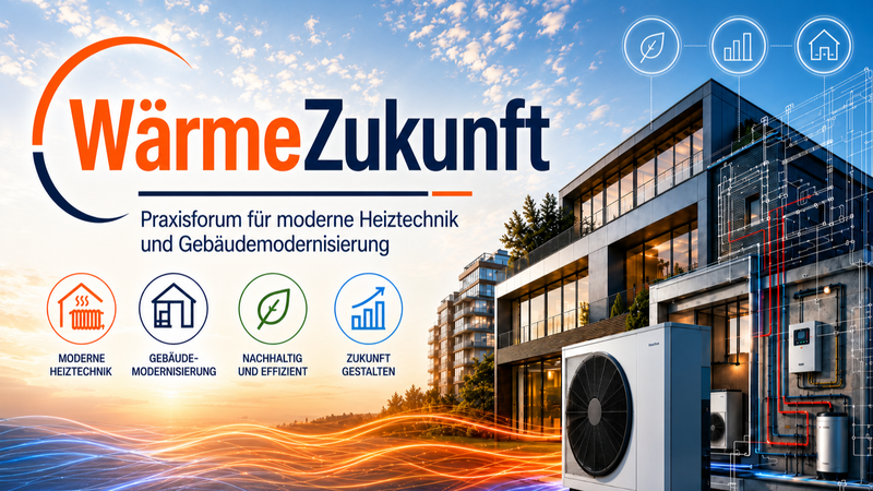 Titelbild zur Veranstaltung „WärmeZukunft 2026 – Praxisforum für moderne Heiztechnik und Gebäudemodernisierung“