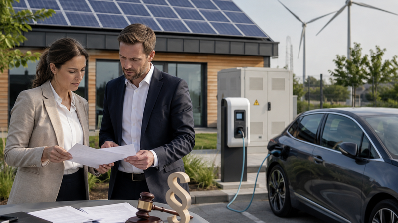 Titelbild zur Veranstaltung Aktuelle Gesetzesänderungen bei Erneuerbaren Energien und E-Mobilität - Online